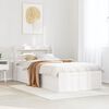 vidaXL Estrutura de cama com cabeceira 90x190 cm pinho maci&ccedil;o branco