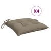 vidaXL Almofad&otilde;es de cadeira 4 pcs tecido oxford cinza-acastanhado
