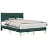 vidaXL Estrutura da Cama Verde-Escuro 140 x 190 cm Tecido
