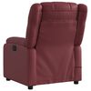 vidaXL Poltrona massagens reclin. el&eacute;trica couro artif. vermelho-tinto