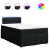 vidaXL Cama boxspring com colch&atilde;o 120x190 cm tecido preto