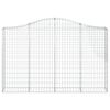 vidaXL Cestos gabi&atilde;o arqueados 30 pcs 200x30x120/140 ferro galvanizado