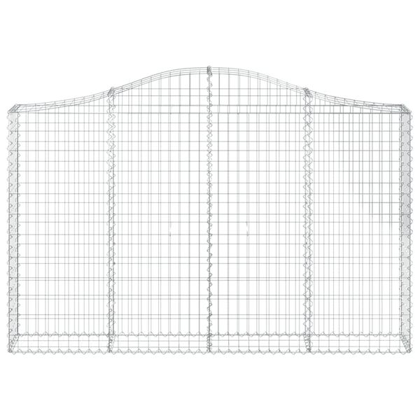 vidaXL Cestos gabi&atilde;o arqueados 30 pcs 200x30x120/140 ferro galvanizado