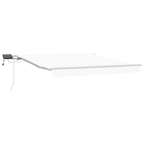 vidaXL Toldo Retrátil Manual Branco 300 x 250 cm Tecido e Aço