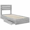 vidaXL Cama com Armazenamento com cabeceira Cinza Sonoma 75 x 190 cm