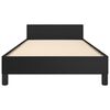 vidaXL Estrutura de cama c/ cabeceira couro artificial 80x200 cm preto