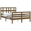vidaXL Estrutura cama cabeceira 140x190 cm madeira maci&ccedil;a castanho-mel