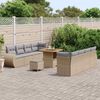 vidaXL Conjunto de Sof&aacute; de Jardim 11 pcs Bege Rattan Sint&eacute;tico