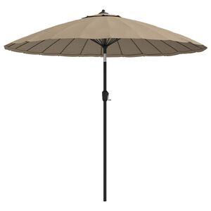 vidaXL Guarda-sol de exterior mastro alum&iacute;nio 250 cm cinza-acastanhado