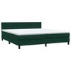 vidaXL Cama box spring c/ colch&atilde;o e LED 180x220 cm veludo verde-escuro