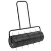 vidaXL Rolo relvado jardim c/ grampos arejamento 63L ferro/a&ccedil;o preto
