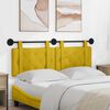 vidaXL Cabeceira Suspensa Amarelo 130 x 55 x 5 cm Veludo