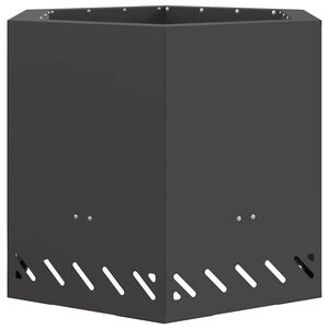 vidaXL Bowl de Fogo Sem Fuma&ccedil;a Preto 58 x 58 x 51 cm A&ccedil;o Corten
