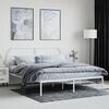 vidaXL Estrutura de cama com cabeceira 160x200 cm metal branco