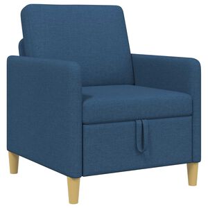 vidaXL Sofa com Armazenamento Azul 72 x 78 x 87 cm Poli&eacute;ster