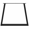 vidaXL Pernas para mesa de jantar em V, 2 pe&ccedil;as, pretas, 80x(72-73,3) cm, a&ccedil;o
