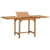 vidaXL Mesa de jardim extens&iacute;vel (110-160)x80x75cm madeira teca maci&ccedil;a