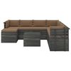 vidaXL 9 pcs conjunto lounge de paletes com almofad&otilde;es pinho maci&ccedil;o