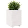 vidaXL Vaso/floreira de jardim 50x50x72,5 cm pinho maci&ccedil;o branco