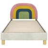 vidaXL Estrutura de Cama Infantil com Cabeceira Creme 90 x 190 cm