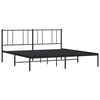 vidaXL Estrutura de cama em metal com cabeceira 180x200 cm preto