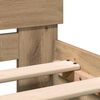 vidaXL Estrutura da Cama Carvalho Artesanal 203 x 185 x 70 cm