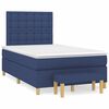 vidaXL Cama boxspring com colch&atilde;o 120x190 cm tecido azul