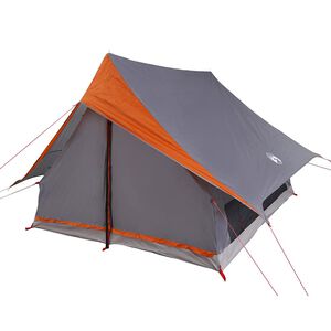 vidaXL Barraca Familiar com telhado Cinza e Laranja 256 x 256 x 185 cm
