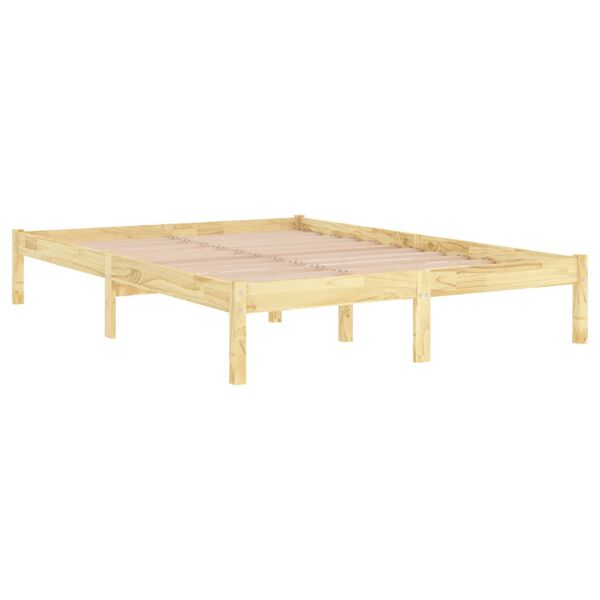 vidaXL Estrutura de cama 160x200 cm pinho maci&ccedil;o