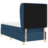 vidaXL Cama Box Springs com Colch&atilde;o Cinza Escuro 90x190 cm Azul tecido