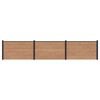 vidaXL Painel de Cerca 3 pcs WPC e Alum&iacute;nio Castanho