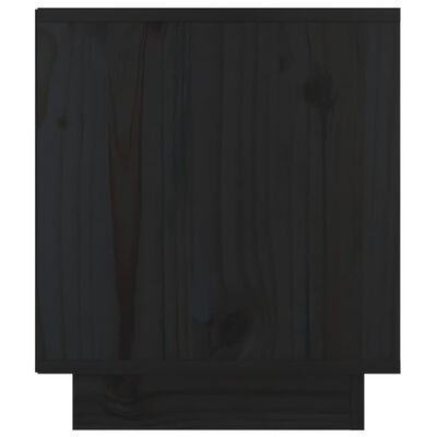 vidaXL Mesas de cabeceira 2 pcs 40x34x40 cm pinho maciço preto