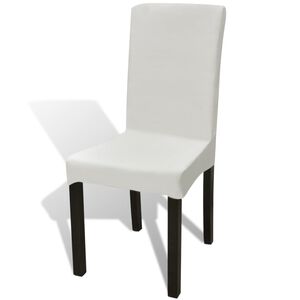 vidaXL 6 pcs capas extens&iacute;veis para cadeiras cor creme