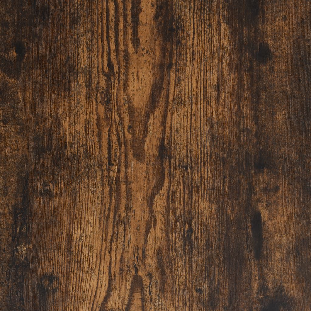 vidaXL Mesa de bar c/ prateleiras derivados de madeira carvalho fumado