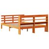 vidaXL Estrutura cama c/ cabeceira 150x200cm pinho maci&ccedil;o castanho-mel