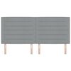 vidaXL Cabeceira LED com cabeceira Cinzento-claro 200 cm Poli&eacute;ster