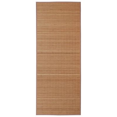 Tapete retangular bambu 80 x 300 cm castanho