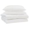 vidaXL Edredom de Ver&atilde;o Simples 3 unid. Branco Microfibra