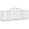 vidaXL Cestos gabi&atilde;o arqueados 15pcs 200x30x60/80 cm ferro galvanizado
