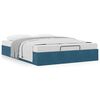 vidaXL Estrutura de cama otomana sem colch&atilde;o 140x200 cm azul escuro