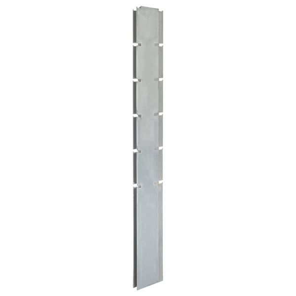 vidaXL Postes de veda&ccedil;&atilde;o jardim 10 pcs 160 cm a&ccedil;o galvanizado prateado