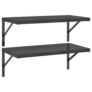 vidaXL Prateleiras de parede 2 pcs 75x40 cm a&ccedil;o inoxid&aacute;vel prateado