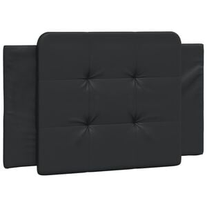 vidaXL Almofad&atilde;o de cabeceira Zadar 80 cm couro artificial preto