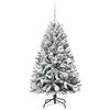 vidaXL &Aacute;rvore de Natal Artificial Verde e Branco 120 cm PVC e Metal