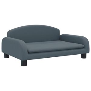 vidaXL Cama para c&atilde;es 70x45x30 cm tecido cinzento-escuro