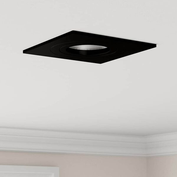 vidaXL Holofote 12 pcs Preto 9 x 9 x 2 cm Alum&iacute;nio