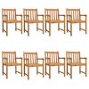 vidaXL Cadeiras de jardim 8 pcs 56x55,5x90 cm madeira de ac&aacute;cia maci&ccedil;a