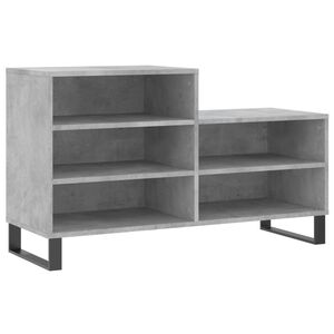 vidaXL Sapateira 102x36x60 cm derivados de madeira cinzento cimento