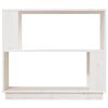 vidaXL Estante/divisória 80x25x70 cm pinho maciço branco