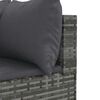 vidaXL 6 pcs conjunto lounge de jardim c/ almofadões vime PE cinzento